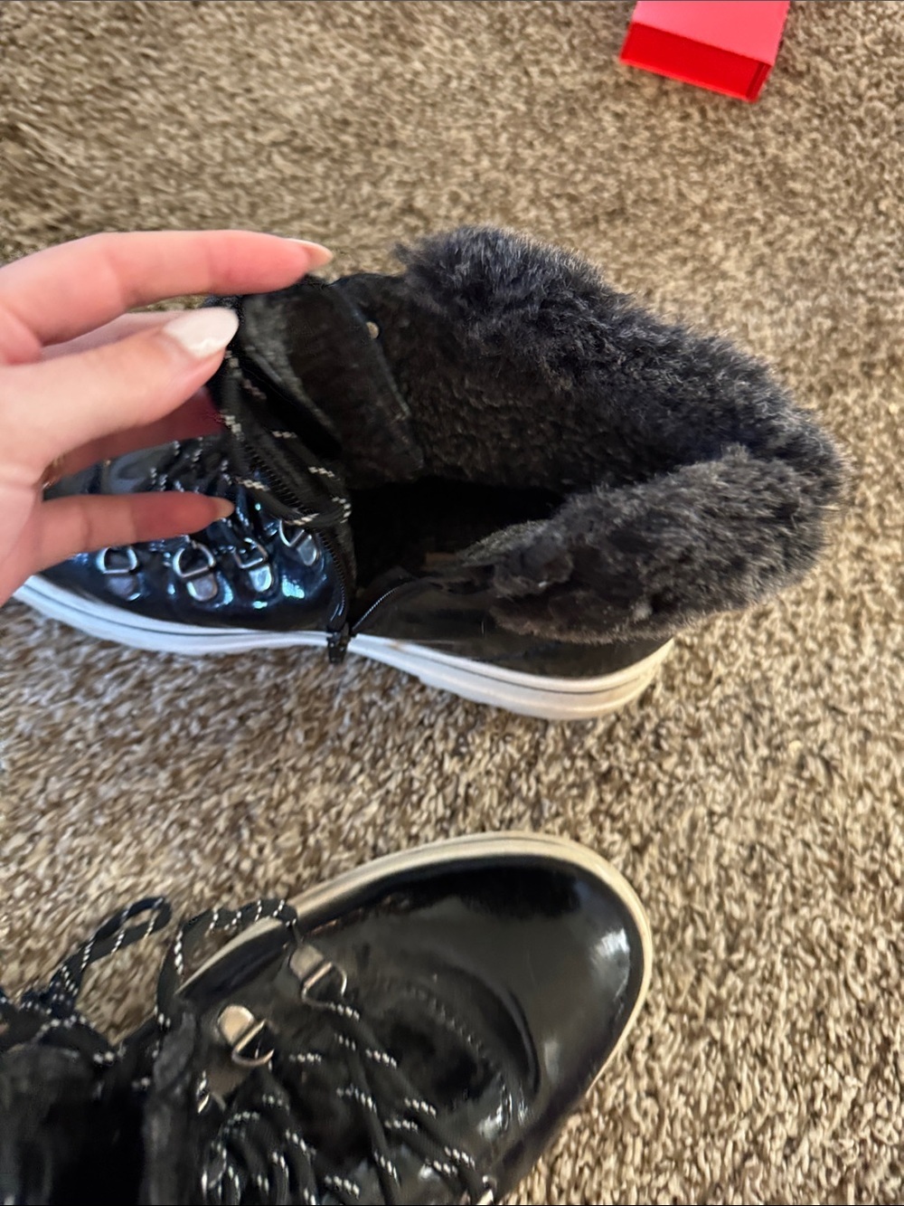 Women's winter zip up ankle Boots - Picture 6 of 6